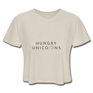 Hungry Unicorns Women's Cropped T-Shirt - dust