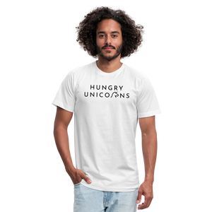 Hungry Unicorn Unisex Jersey T-Shirt - white