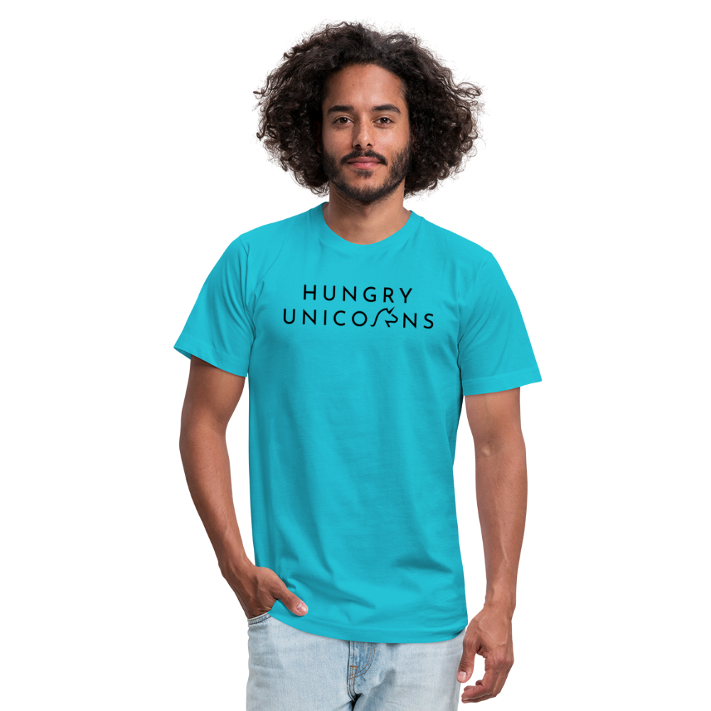 Hungry Unicorn Unisex Jersey T-Shirt - turquoise